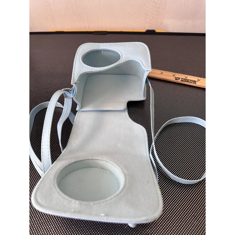 Fujifilm Instax Mini Camera Case‎ Light Blue Synthetic Leather Crossbody Strap